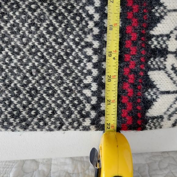 VTG 100% Wool SZ Med 1/4 Zip Nordic Winter Snowflake Ski Y2K Squaw Valley - Picture 12 of 16